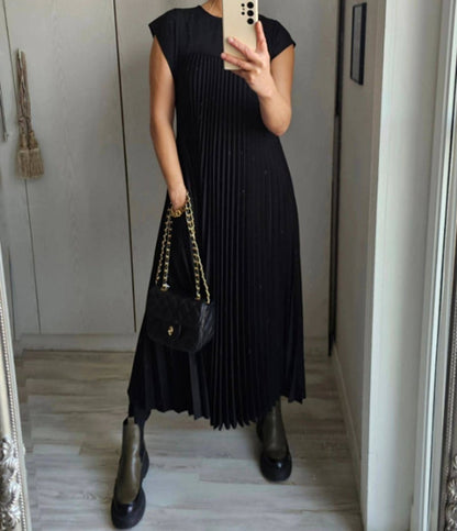 aakip™-🔥Hot sale 49% OFF🔥Women Pleated Simple Solid Colour Dress