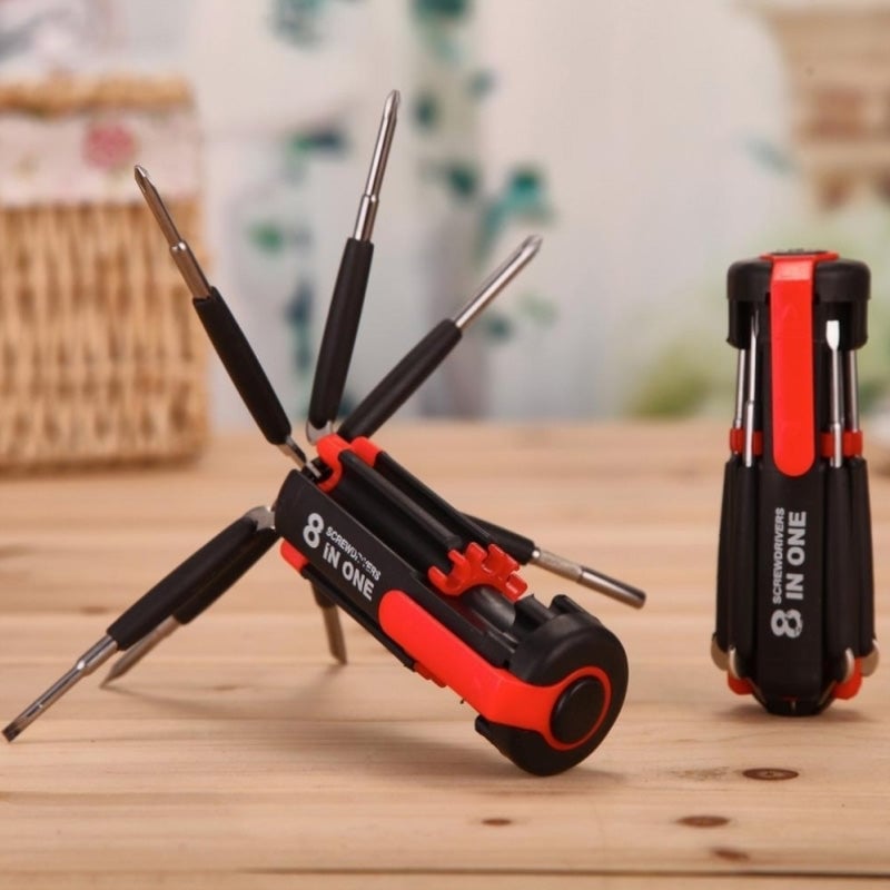 aakip™-8 Screwdrivers in 1 Tool with Worklight and Flashlight