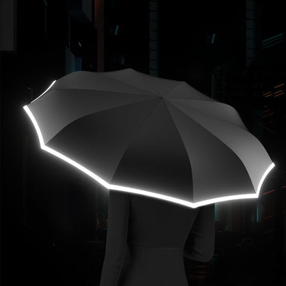 aakip™-Ring buckle umbrella, Reflective Safety Strip, Sturdy Windproof, Travel Portable