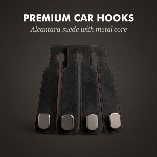 Alcantara Suede Dual Hook & Phone Holder for Car Headrest + 50% OFF
