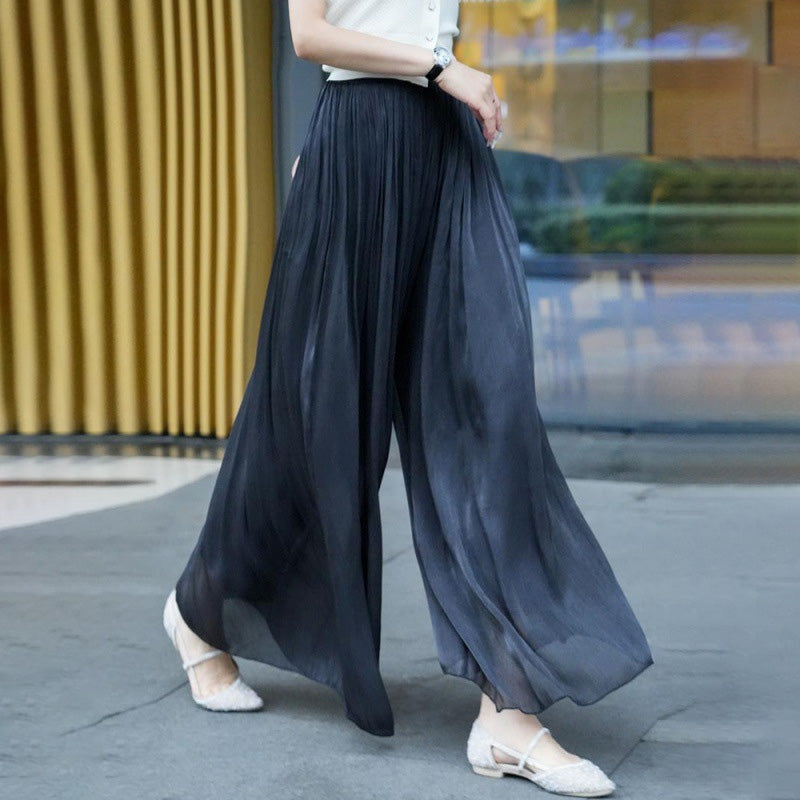 aakip™-👗Glazed Ice Silk Floor-Length Wide-Leg Culottes