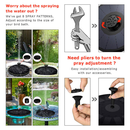 aakip™-🎁Best Mother's Day Gift Of 2024🎁 - Solar outdoor fountain-The perfect garden decoration