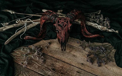 aakip™-Carved Ram Skull