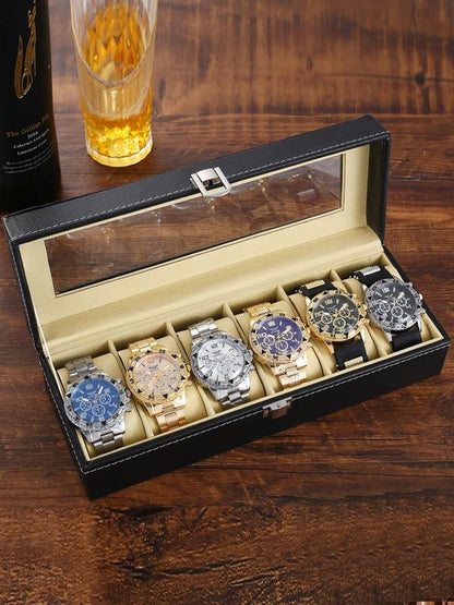 ✨🔥Men's Business Round Dial Analog Quartz Watch Storage Bbox