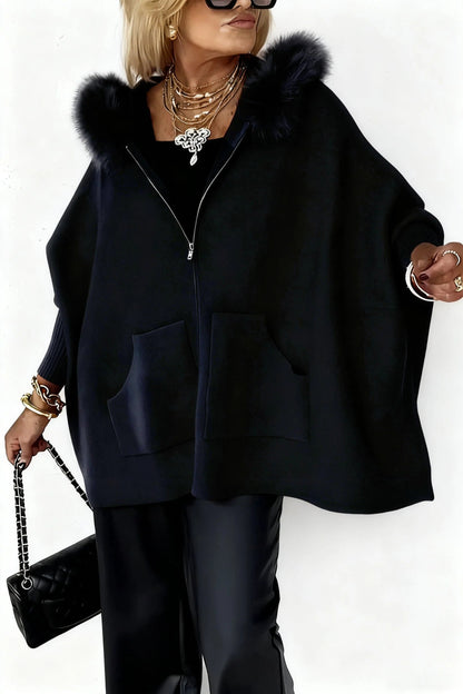 🧥Women Fur Collar Solid Color Casual Jacket