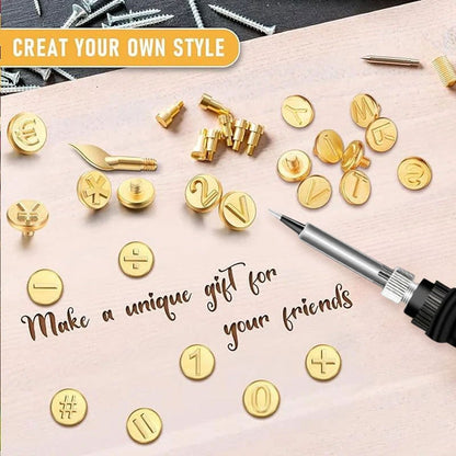 aakip™-🎁26 Letters Copper Mold —DIY Wood Burning/Carving Set