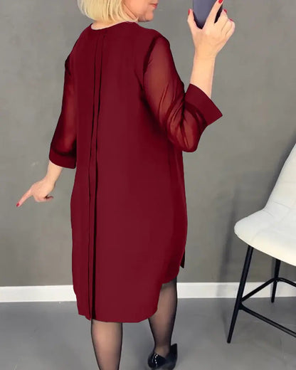 aakip™-New Straight Medium Sleeve Dress