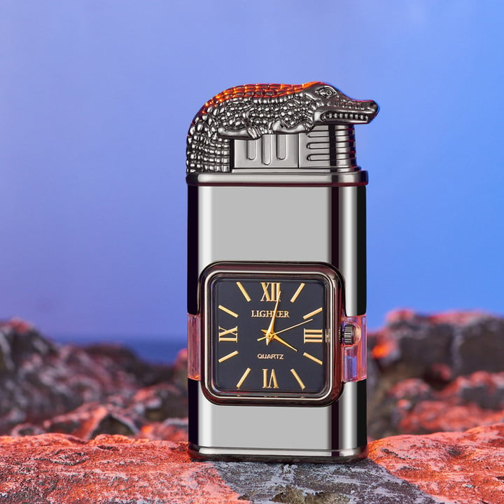 aakip™-Windproof Lighter Vintage Watch Bezel Jet flame Torch