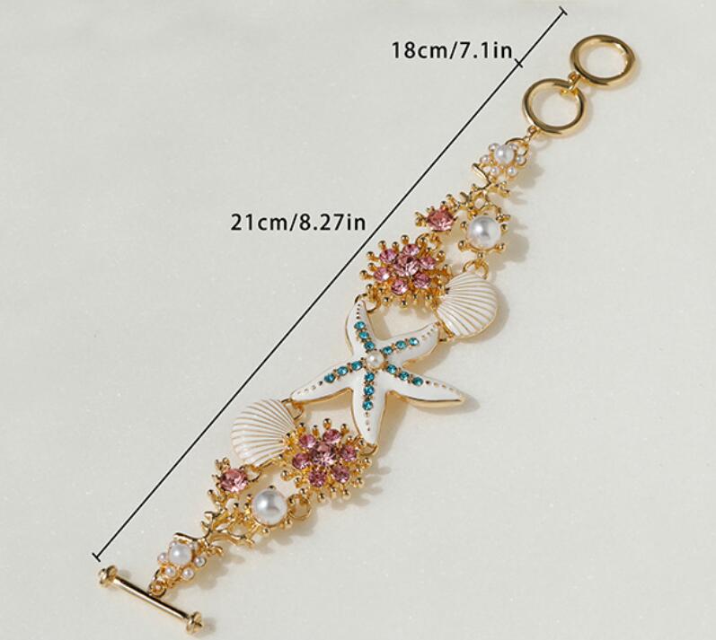 aakip™-Beach Shell Starfish Coral Necklace & Bracelet & Earrings