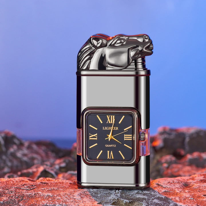 aakip™-Windproof Lighter Vintage Watch Bezel Jet flame Torch