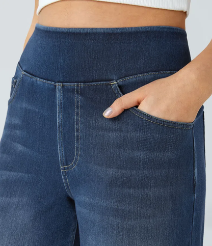 aakip™-Quinn Super Stretch High-Waisted Wide Leg Jeans