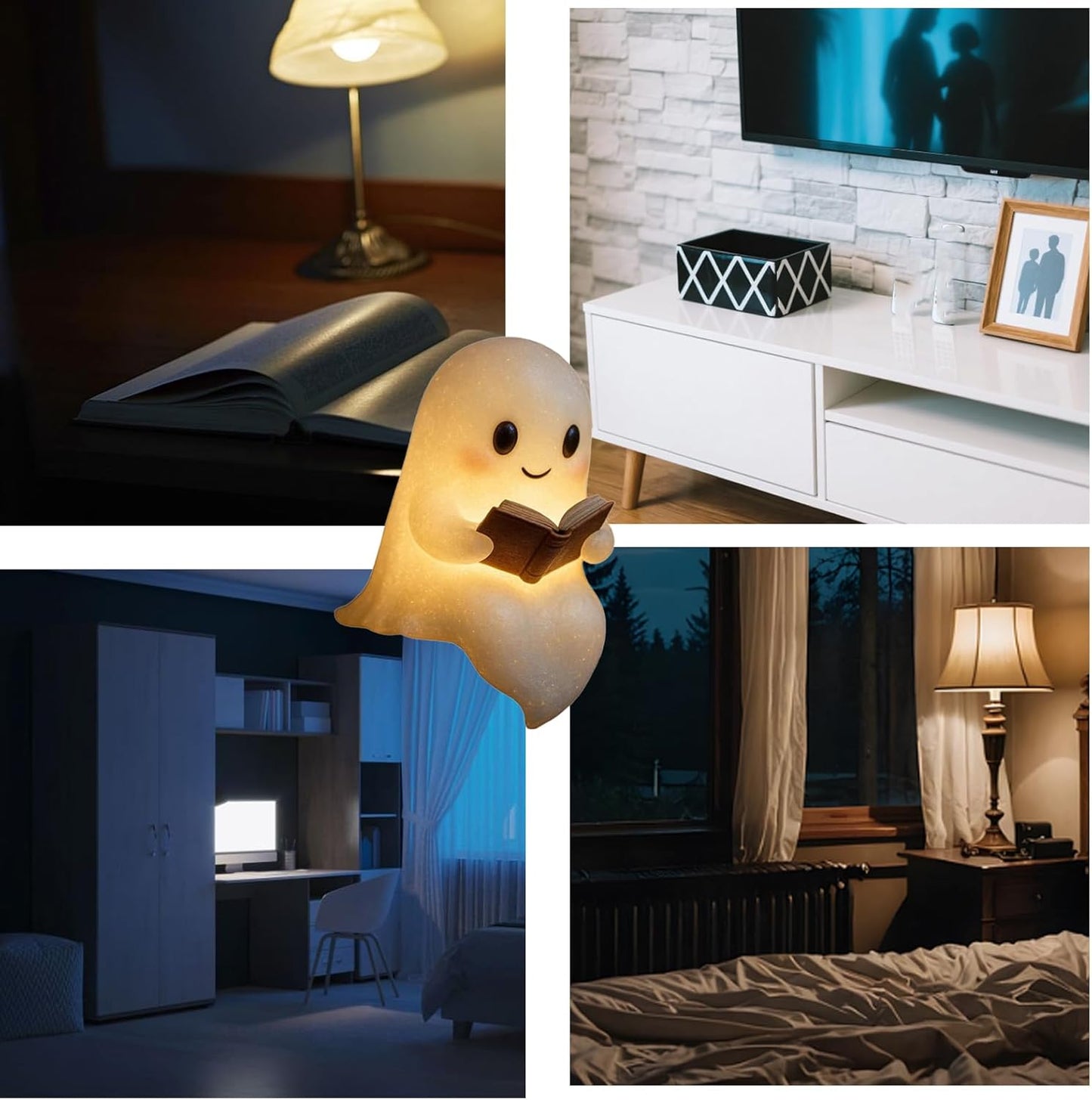 🏆50K+ SOLD! Almost Gone👻Cute Ghost Reading Book Lamp✨
