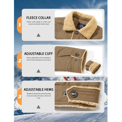 💞Men's Winter Jacket Sherpa Lined