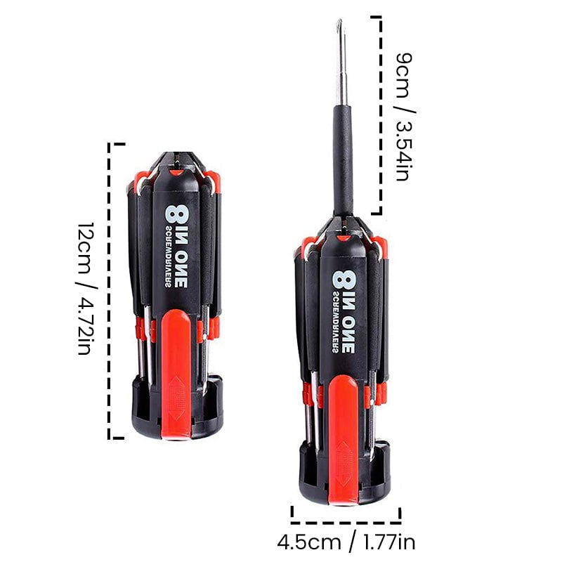 aakip™-8 Screwdrivers in 1 Tool with Worklight and Flashlight