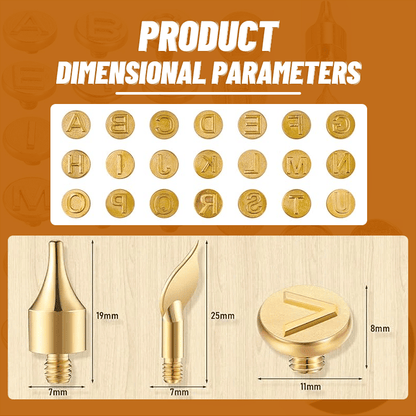 aakip™-🎁26 Letters Copper Mold —DIY Wood Burning/Carving Set