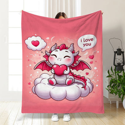 49% OFF This Week Promotions🎉🎉Soft Funny Throw Blanket Cute Smiling Dinosaurs HD Digital Print Flannel