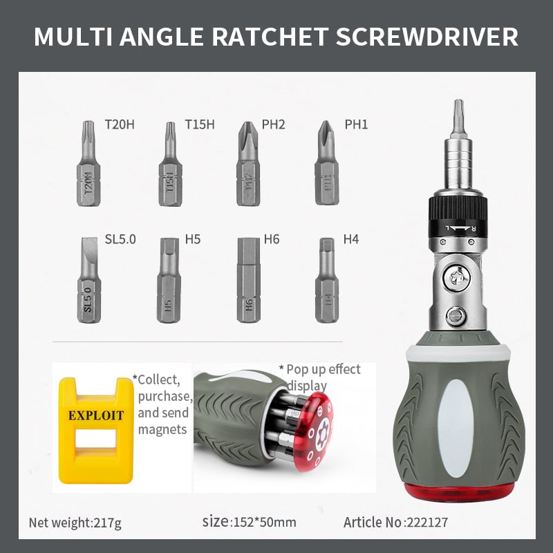 aakip™-13 In 1 Mini Ratcheting Screwdriver Kit