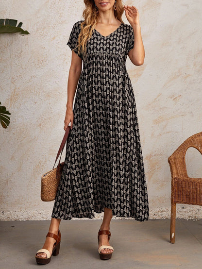 aakip™-🌸2024 NEW Vintage Comfortable Cotton Linen V-neck dress
