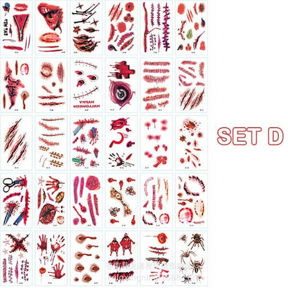 aakip™-Halloween prank makeup temporary tattoo