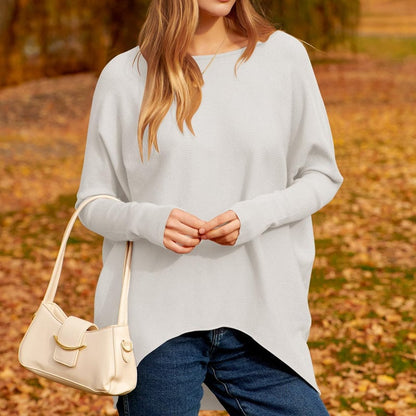 aakip™-Women's Irregular Oversized Dolman Sleeve Knitted Pullover