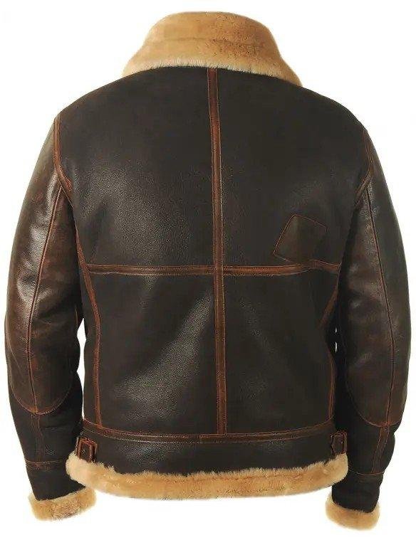 Pilot leather jacket-made of sheepskin {Free Shipping! ! }