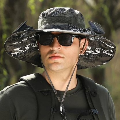 aakip™-🔥EARLY SUMMER SALE 69% OFF⚡-  a Outdoor Wide Brim Sun Hat With Solar Fan