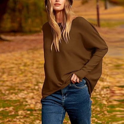 aakip™-Women's Irregular Oversized Dolman Sleeve Knitted Pullover