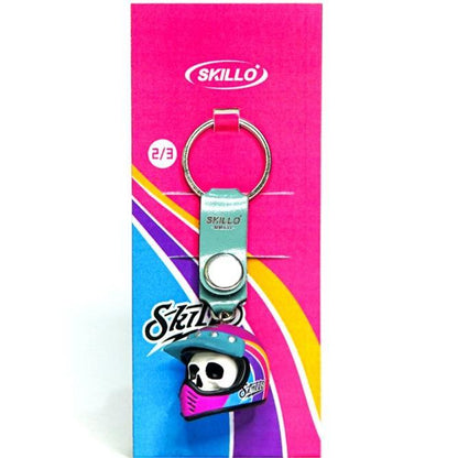 aakip™-Colorful Skull Helmet Keychain