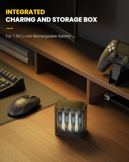 🔥⏰Flash Deal-🔋AA/AAA Lithium Battery Smart Charging Case