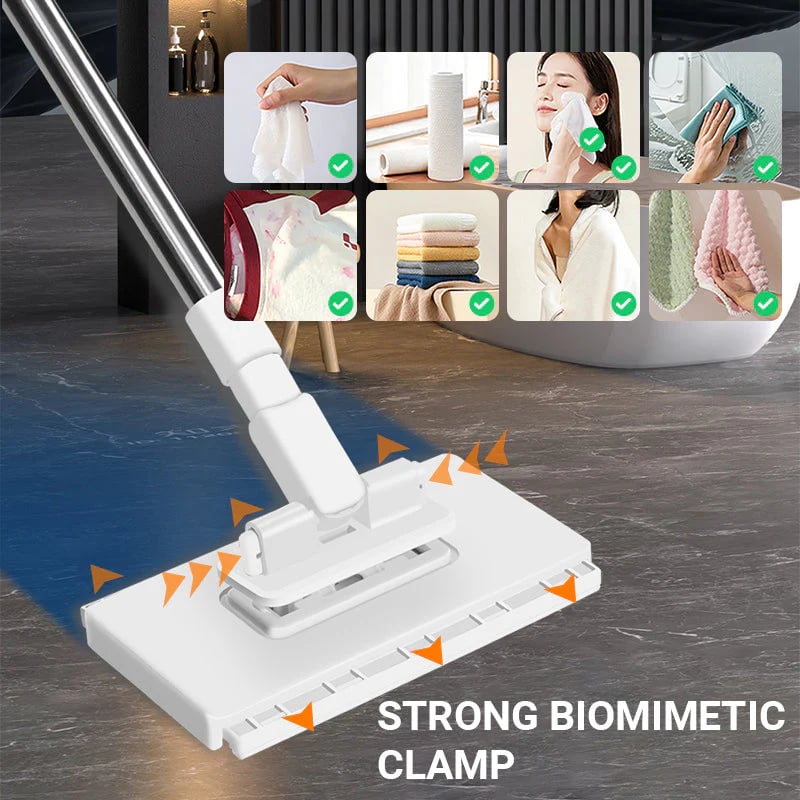 💦Disposable dust mop with 4 reusable cloths