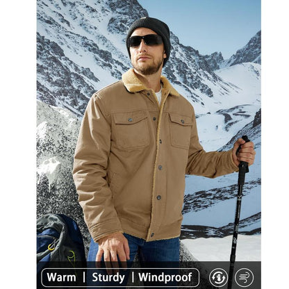 💞Men's Winter Jacket Sherpa Lined