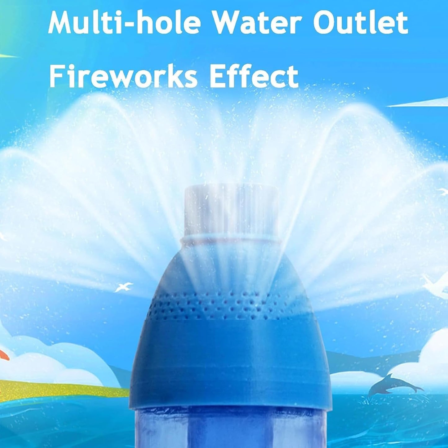 🌊Pusher Type Fun Fireworks Water Jet Spray Toy