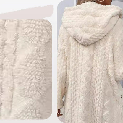 Women's Warm Diamond Pattern Hooded Jacket🧥