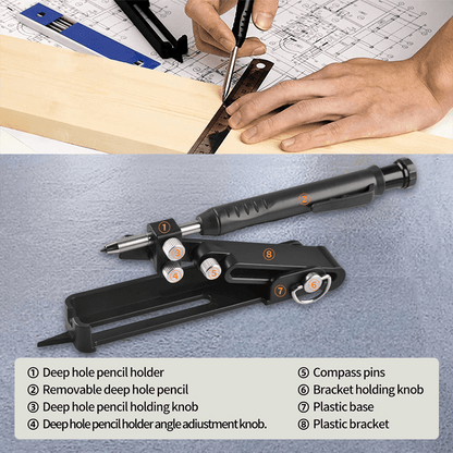 aakip™-Crayon de Construction Multifonctionnel Outil De -Scriber Tool
