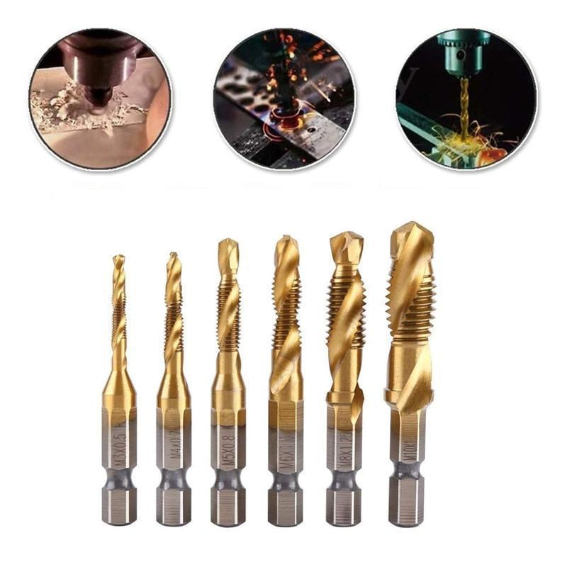 Thread Maker Bit 6 Piece Metric Thread Tap Drill Bits Set – aakip.com
