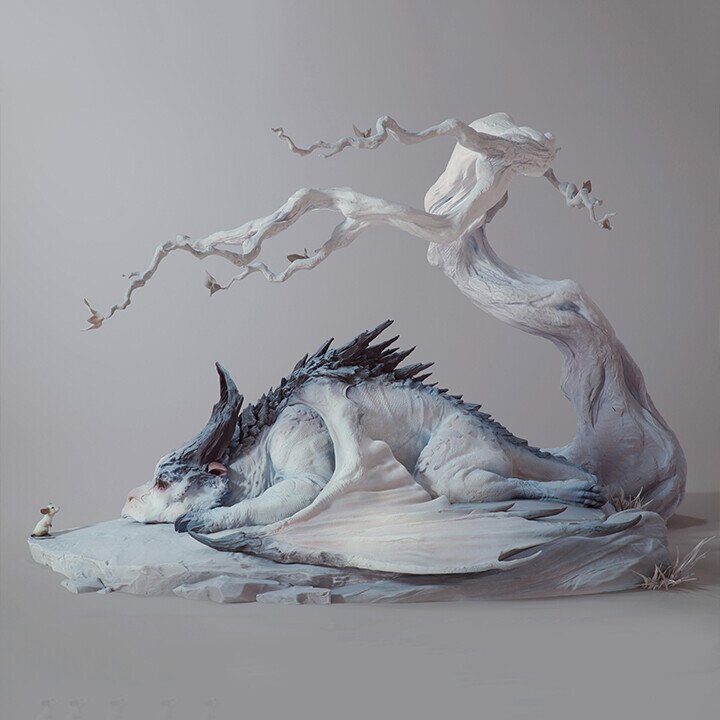 aakip™-Dragon And Mouse - Art Sculpture