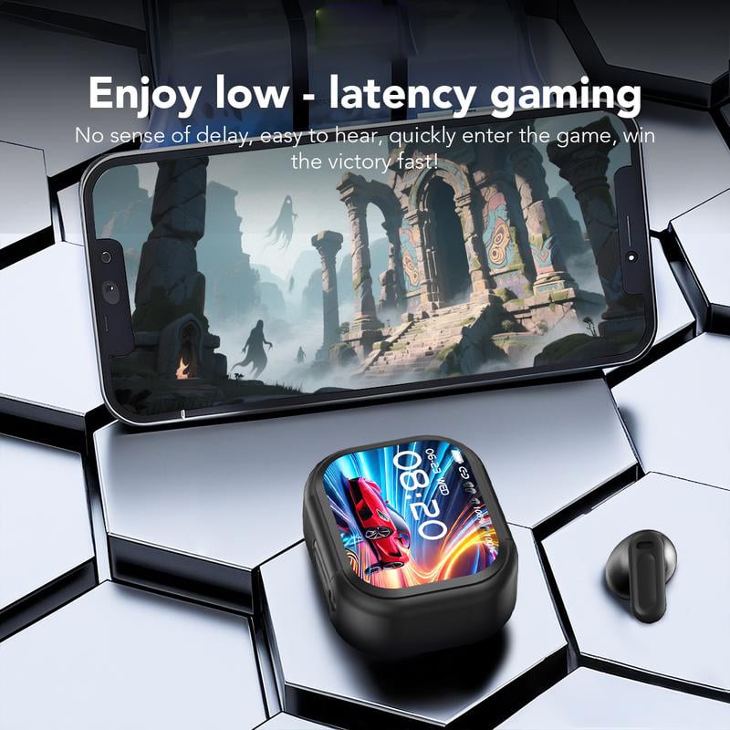⏰🔥 Bluetooth 5.4 Earphones LED Display High Fidelity Waterproof Wireless Earphones