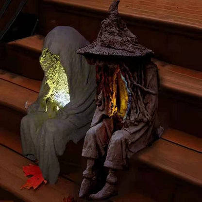 aakip™-Halloween Witch Ghoul Solar Energy Lamp