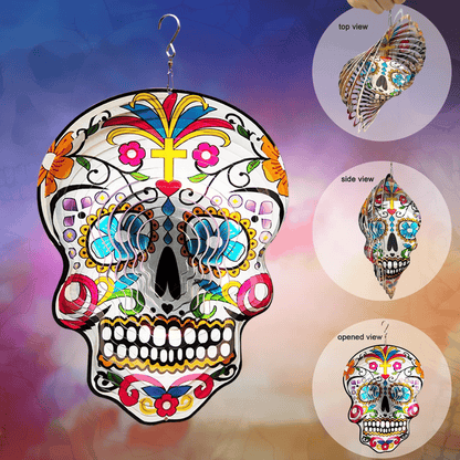 aakip™-Sugar Skull Wind Spinners