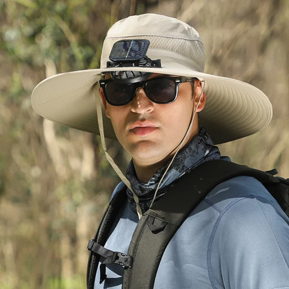 aakip™-🔥EARLY SUMMER SALE 69% OFF⚡-  a Outdoor Wide Brim Sun Hat With Solar Fan