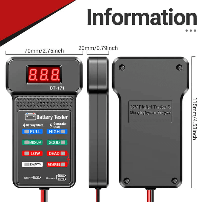 aakip™-Multi-function car 12V battery tester