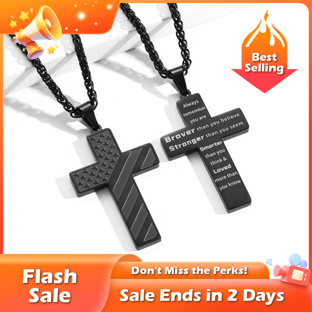 🏆Flash Sale⚡💥🎉✨Flag Cross Necklace,Best Gifts