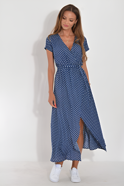 aakip™-V-neck printed strappy dress