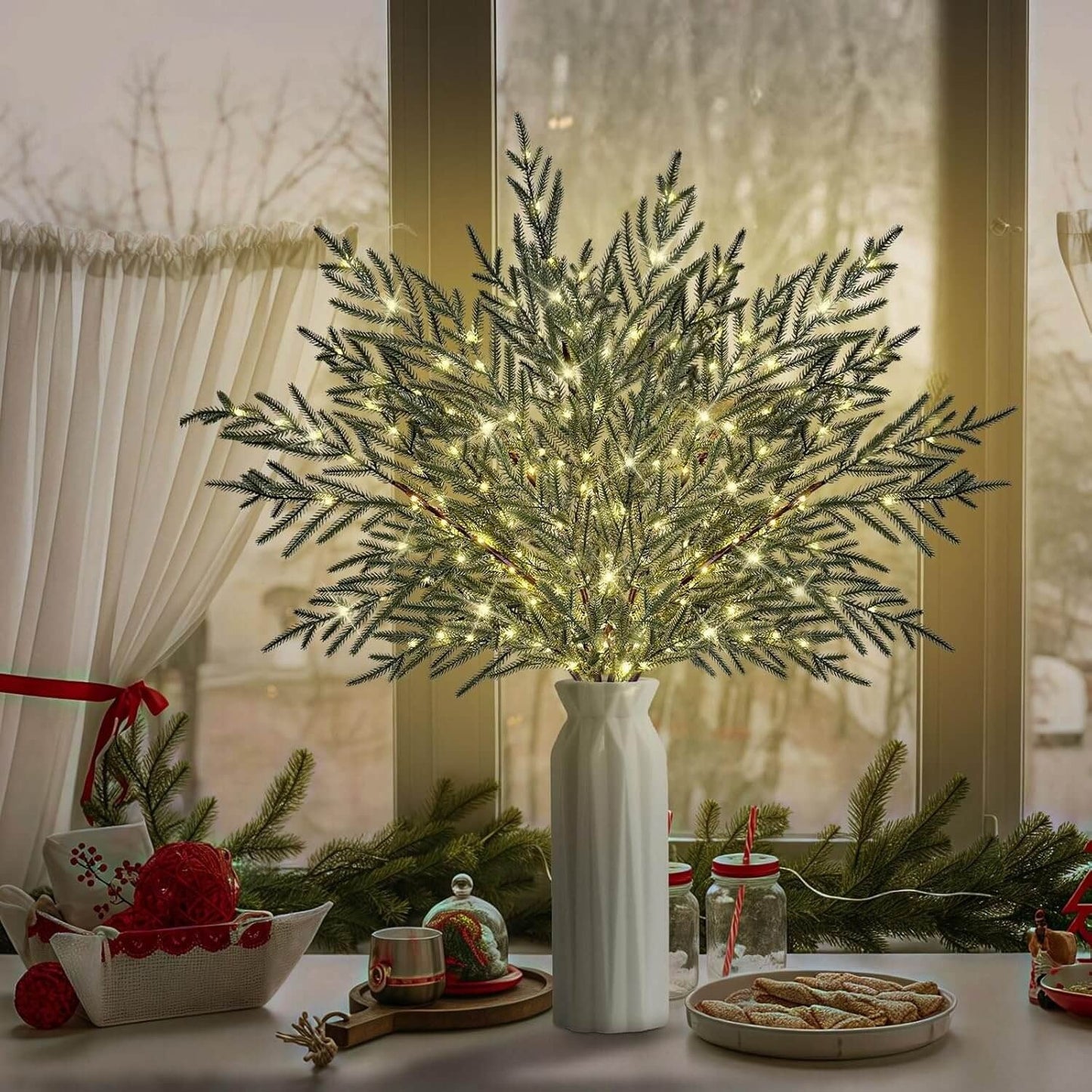 Christmas Pre-sale SAVE 49%🎄 35" Christmas Lighted Norfolk Pine Branches