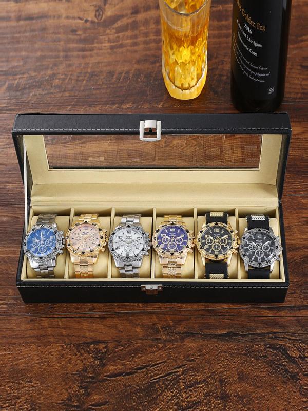 ✨🔥Men's Business Round Dial Analog Quartz Watch Storage Bbox