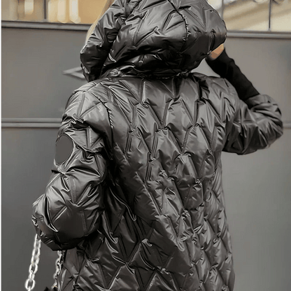 🧥 Women's Hooded Patchwork Cotton Jacket for Autumn & Winter