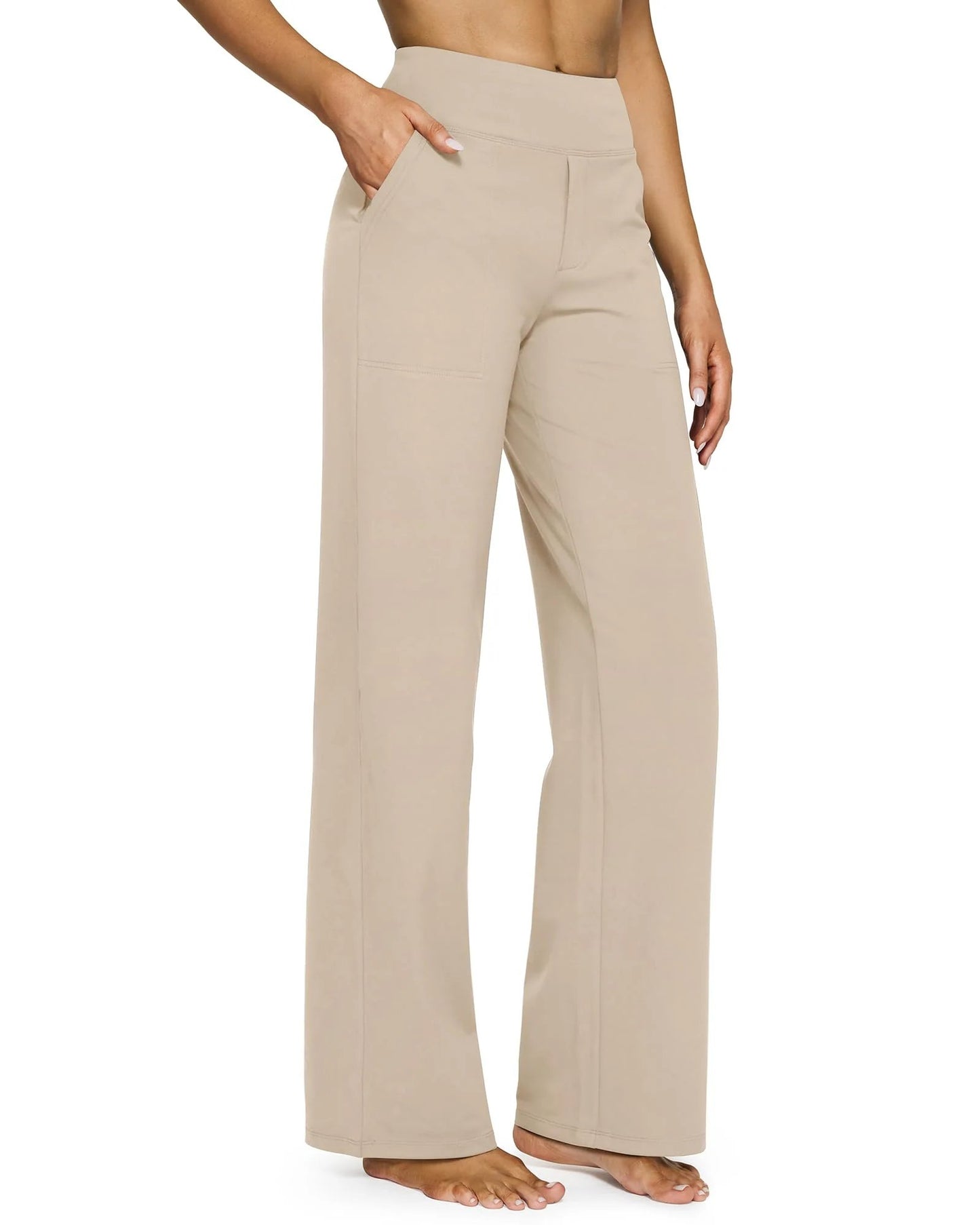 🔥🔥Women's High Waist Stretch Casual Yoga Wide Leg Pants