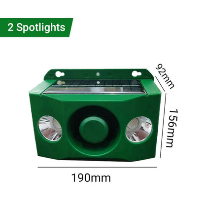 High volume solar warning lights to deter predators