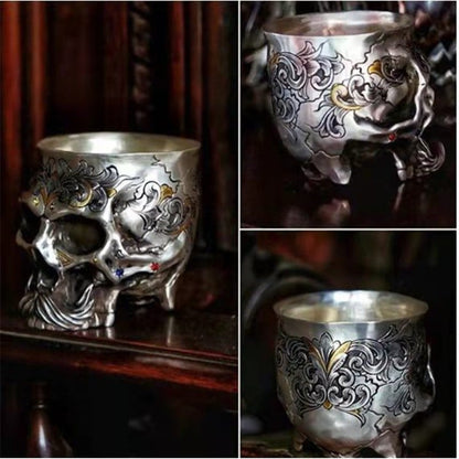 aakip™-Holy Grail of life - Handmade Silver Wine Cup
