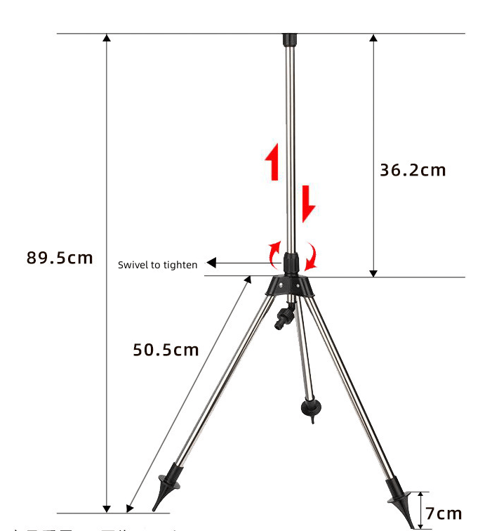 aakip™-Stainless Steel Rotary Irrigation Tripod Telescopic Support Sprinkler